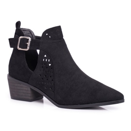 Bellucci Damen-Frühlingsstiefel mit Schnitt Black Rita schwarz