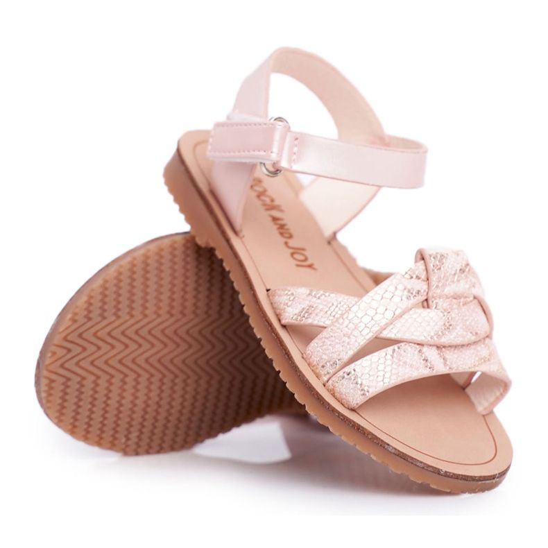 FRROCK Kindersandalen mit Klettverschluss für Mädchen Pink Lilo rosa