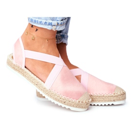 ADY Damen-Espadrilles mit ausgeschnittenem rosa Motiv