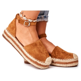 FB2 Damen Espadrilles On The Straw Camel Toca Toca Platform braun