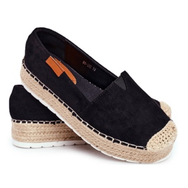 FRBS Damen-Espadrilles auf der schwarzen La Playa-Plattform
