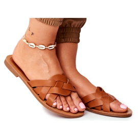 FRJ Elegante Damen Hausschuhe Camel Mariah braun