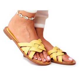 FRJ Elegante Damen Hausschuhe Gelb Mariah