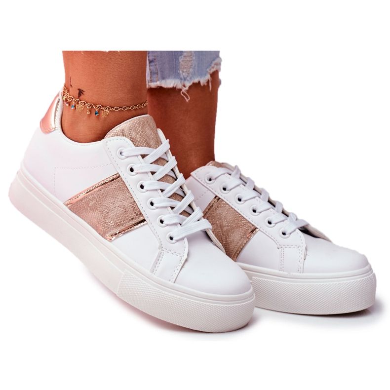 Damen Sportschuhe Weiß und Gold Keep Going