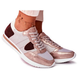 Moow Damen Sportschuhe Glitzer Silber Sehr Schön beige mehrfarbig gelb