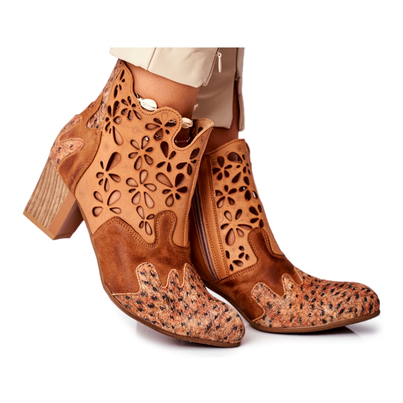 Damen Stiefel mit hohem Absatz Maciejka Spring Red 04369-29 braun