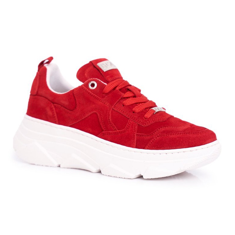 Damen Sport Lederschuhe GOE Rot FF2N3017