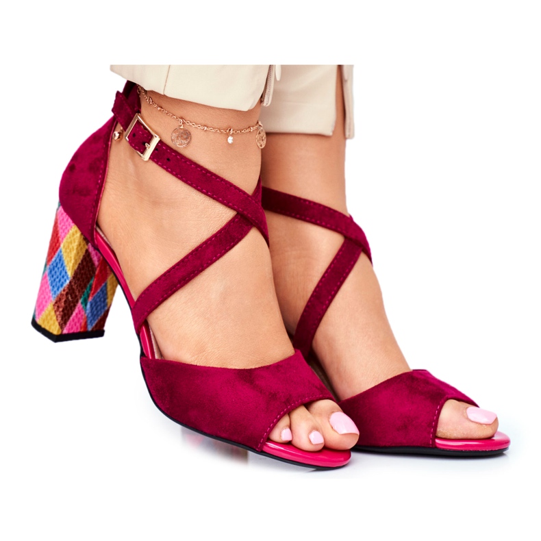 Damen Sandalen mit hohem Absatz Sergio Leone Fuchsia SK865 rosa