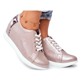 Damen Sneaker Sergio Leone Beige Sparkle SP235