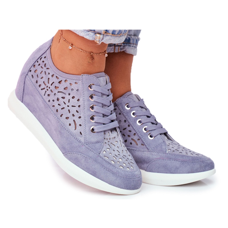 Damen Sneaker Sergio Leone Openwork Blau PB122