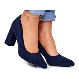 Pumps für Damen mit Absatz Sergio Leone Marineblau PB216 navy blau
