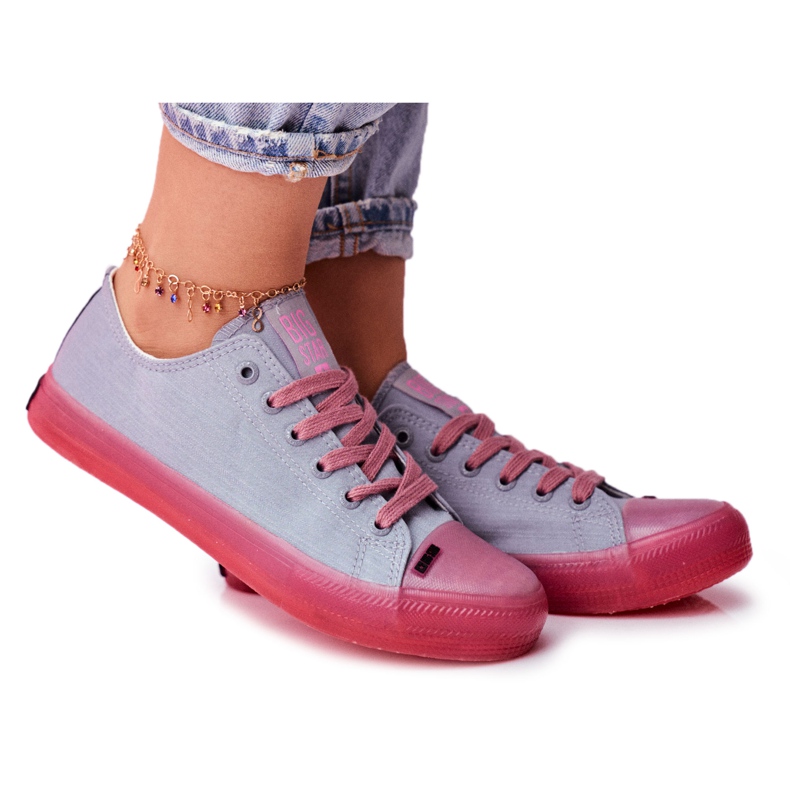 Damen Sneaker Big Star Blau Rosa FF274260