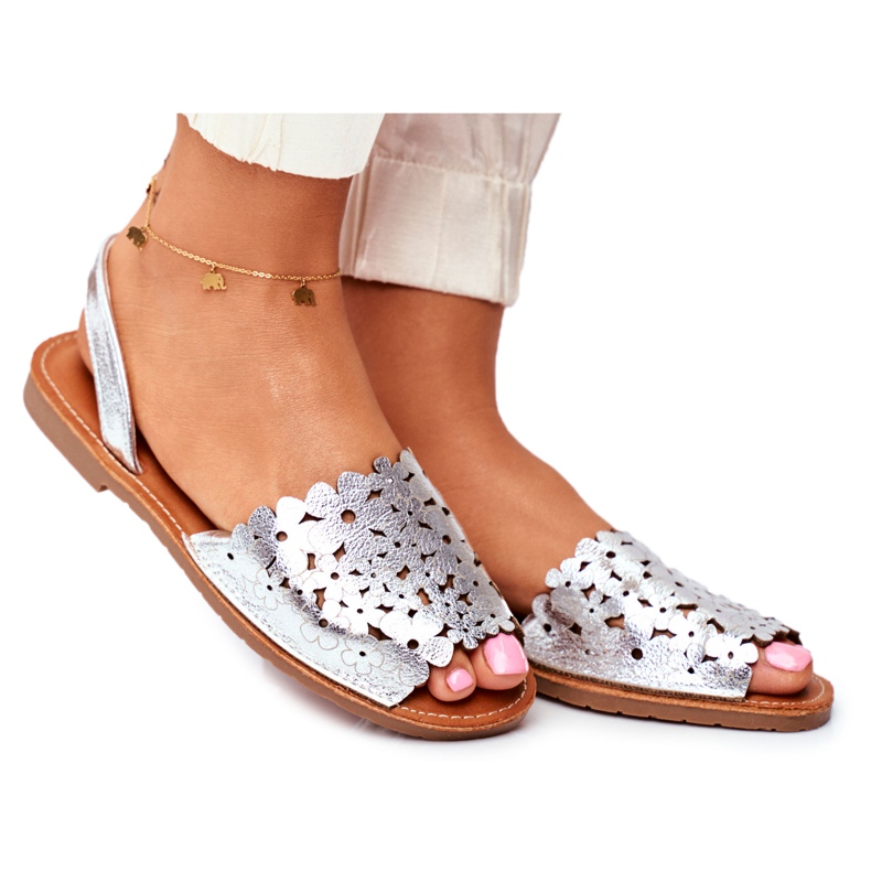 EVE Silberne I Like Summer Slip-On Sandalen für Damen silber-