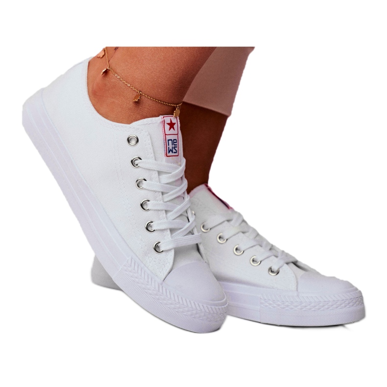 NEWS Damen Sneaker Low Stoff Weiß Ecoma