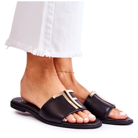 Elegante Damen Hausschuhe Schwarz Nicole Dilmah