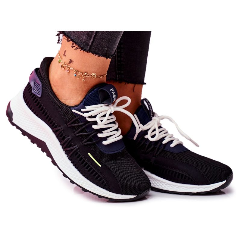 BUGO Damen Sportschuhe Sneakers Schwarz Pamela