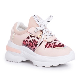 FRROCK Sportschuhe für Kinder im Leopardenmuster Pink Penny rosa