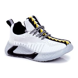 FRROCK Sportschuhe Kinder Grau und Weiß Stitch