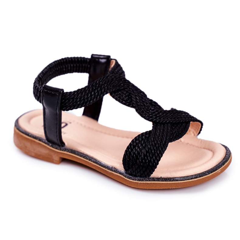 FRROCK Schwarze Lamado Sandalen für Kinder