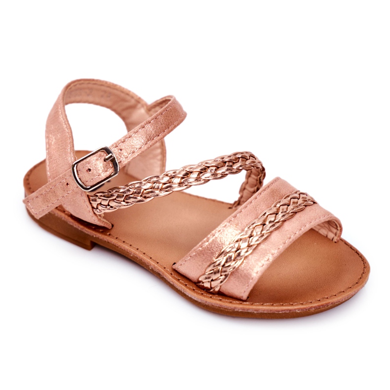 FRROCK Champagner Kremo Kindersandalen rosa gelb