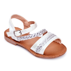 FRROCK Silberne Kremo Sandalen für Kinder grau