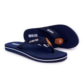 Damen Hausschuhe Flip-Flops Big Star Marineblau DD274A254
