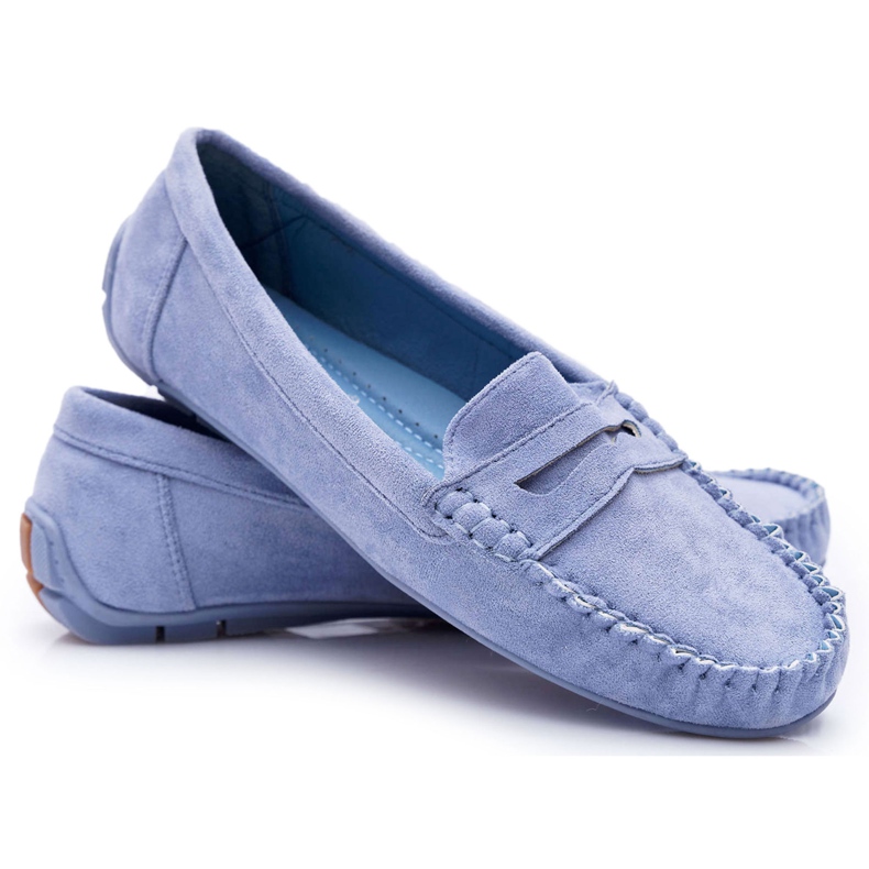 SEA Blaue Loafer für Damen Wildleder Bolero
