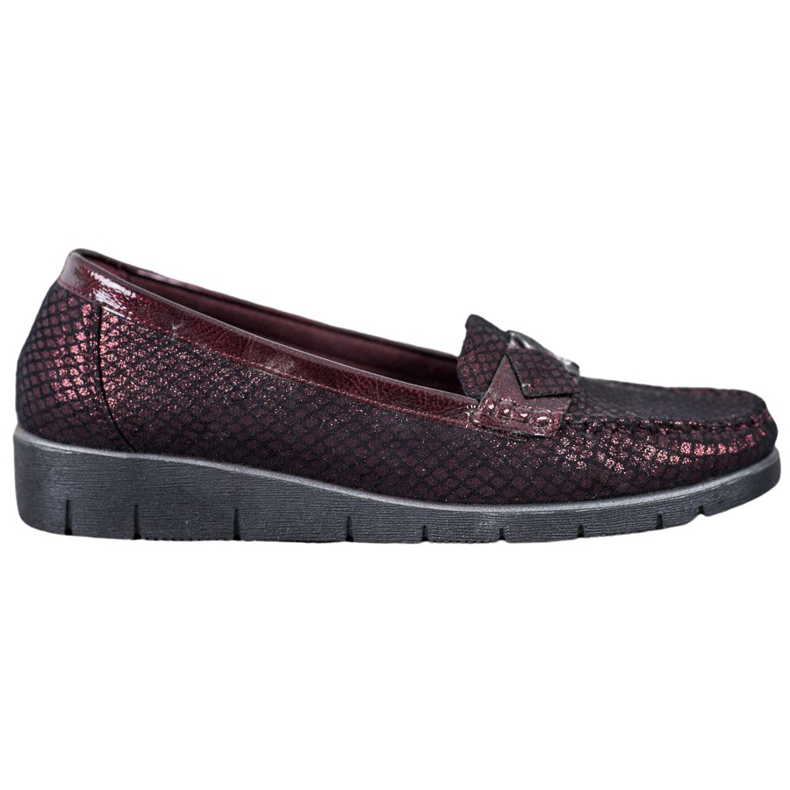 SHELOVET Textil-Loafer rot