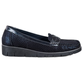 SHELOVET Textil-Loafer blau