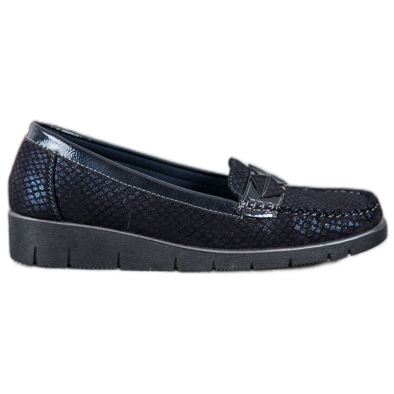 SHELOVET Textil-Loafer blau