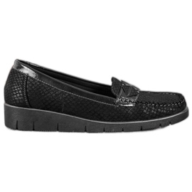 SHELOVET Textil-Loafer schwarz