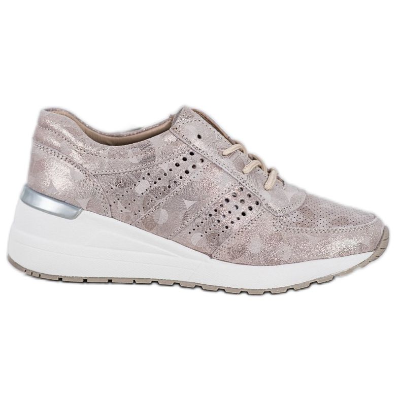 Filippo Sneakers aus Leder mit Keilabsatz gelb