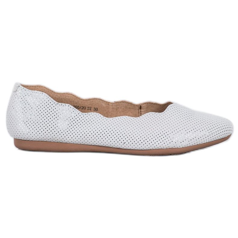 Filippo Elegante Lederballerinas grau