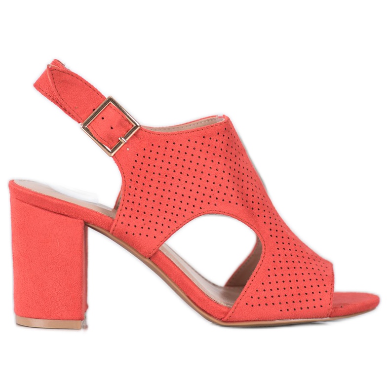 Small Swan Aufgebaute durchbrochene Sandalen orange