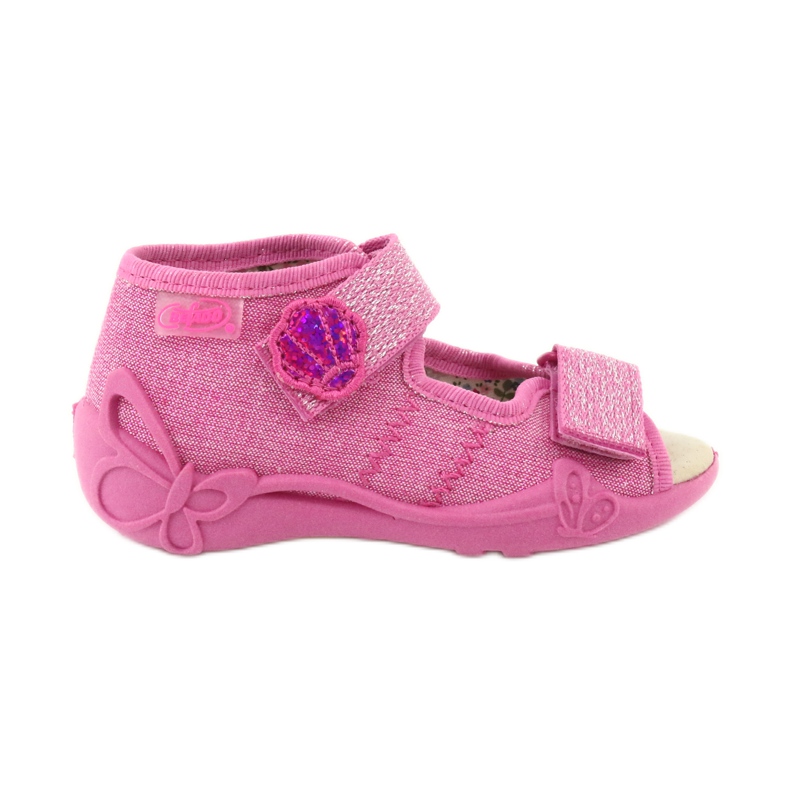 Befado gelb Kinderschuhe 342P011 rosa grau