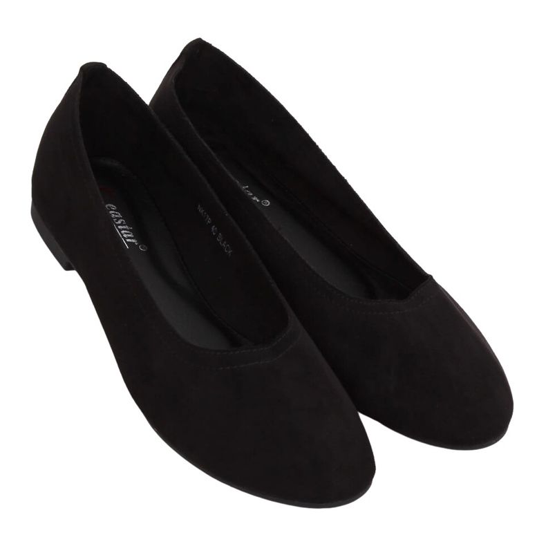 Weiche schwarze Damen Ballerinas NK17P Black