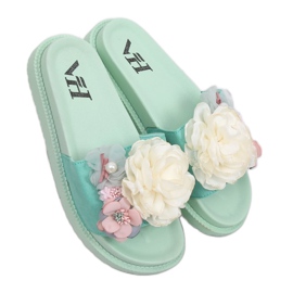 Mint-Hausschuhe mit hoher Sohle PT-109 Mint grün