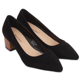 Pumps auf Holzabsatz schwarz CL75P Black