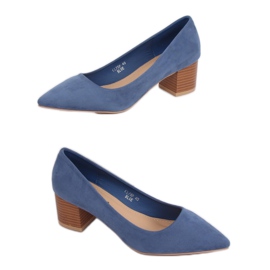 Pumps auf Holzabsatz blau CL75P Blau