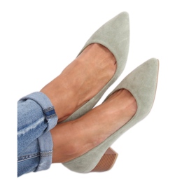 Pumps auf Holzabsatz Seladon CL75P Grün