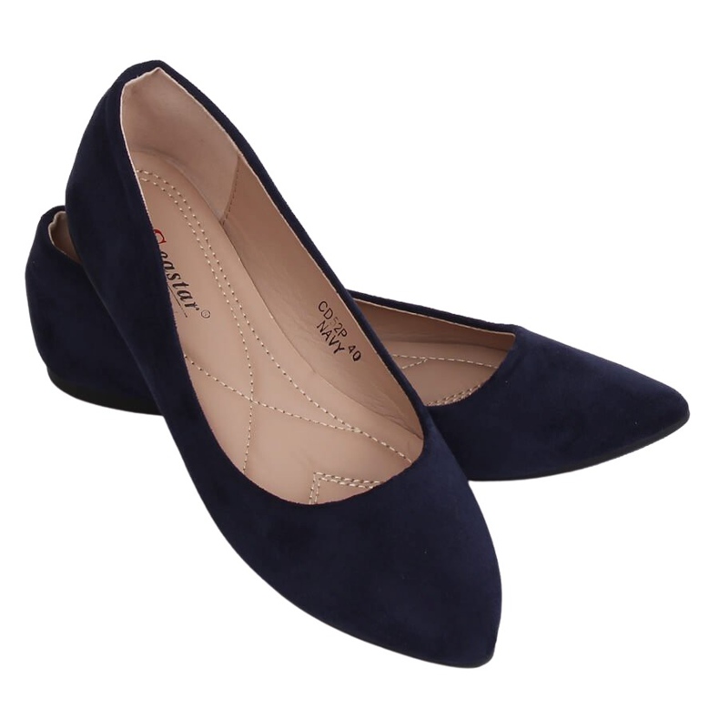Ballerinas mit Mandelzehen marineblau CD52P Navy navy blau