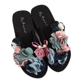 Schwarze N-31 Schwarze Schaumsohlen mehrfarbig