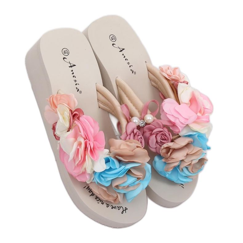 N-31 Beige beige Schaumsohlen mehrfarbig