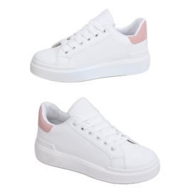 Weiße Damen Sneaker 85-428 WEISS / PINK rosa