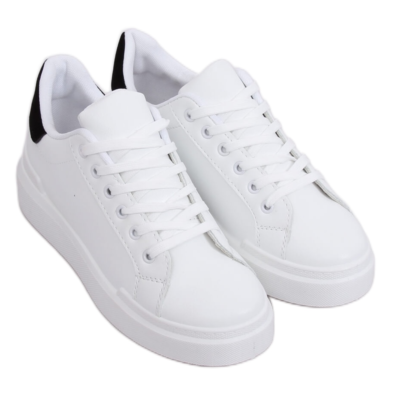 Weiße Damen Sneaker 85-428 WEISS / SCHWARZ