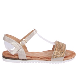 Goldene Damensandalen HT-69 Gold