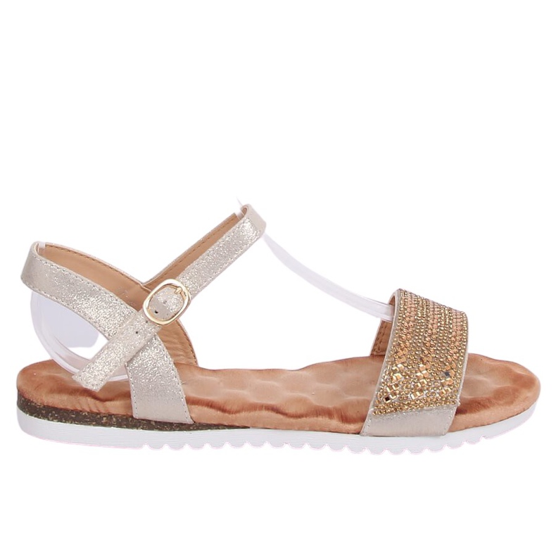 Goldene Damensandalen HT-69 Gold