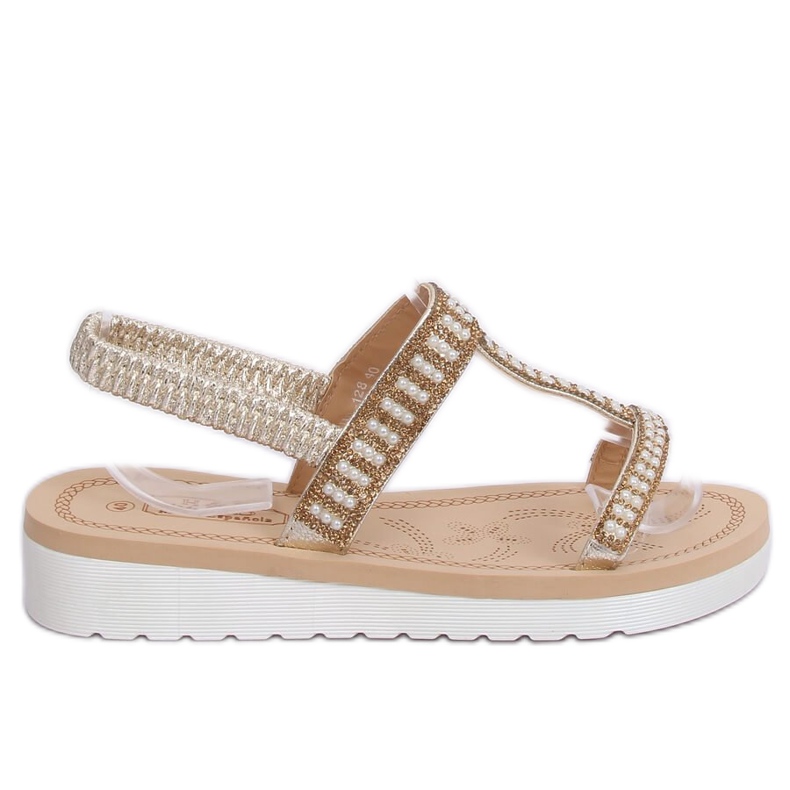 Goldene Sandalen für Damen HD-128 Gold