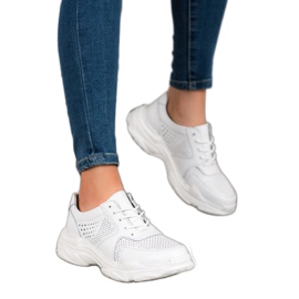 Filippo Klassische Ledersneaker weiß