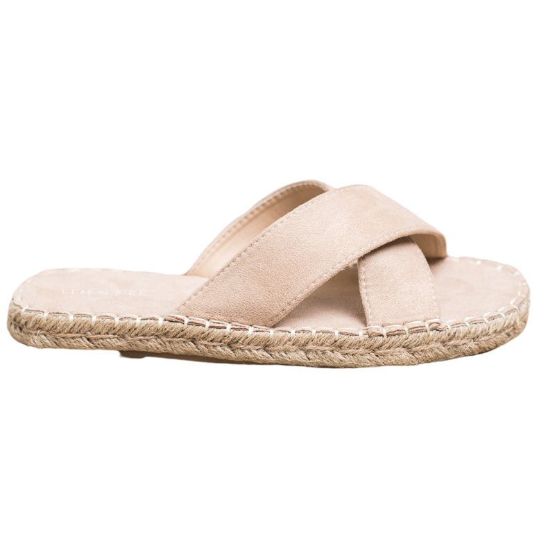 SHELOVET Bequeme Wildleder Hausschuhe beige